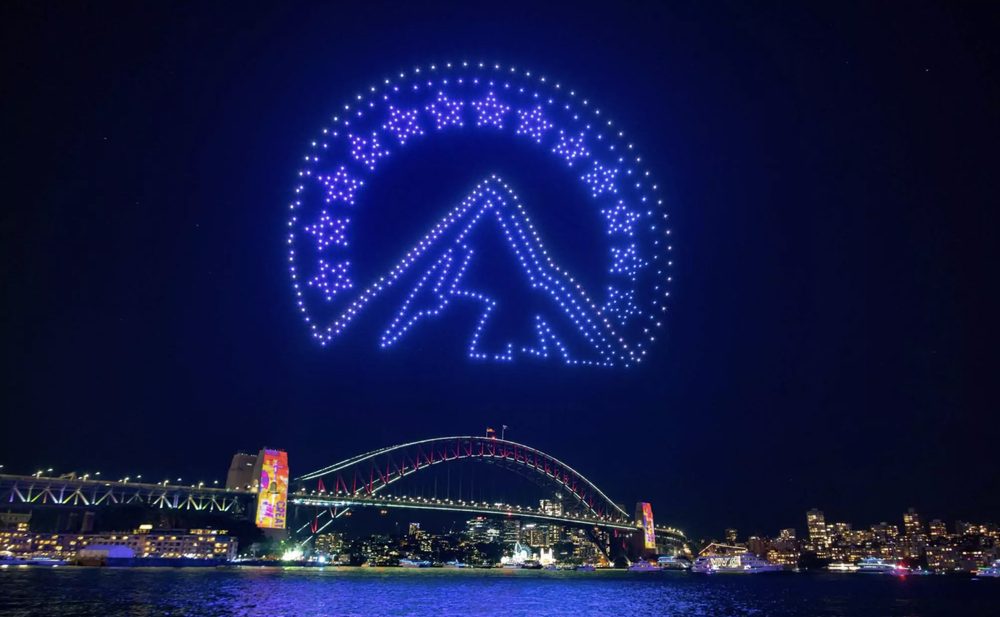 Paramount+ Australian launch drone display over Sydney Harbour